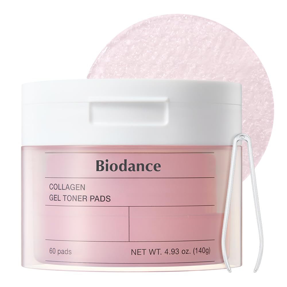 Biodance Collagen Gel Toner Pads, Pore Minimizer for Face, Improving Elasticity, Plumping Toner Pads for Sensitive Skin, Pre-Soaked Pads, Korean Skin Care, Mothers Day Gifts??60 Pads
