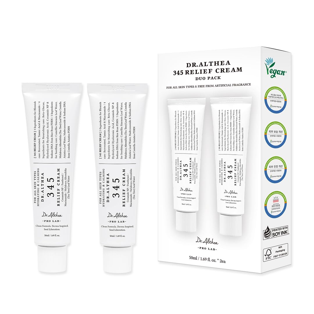Dr.Althea 345 Relief Cream, 1.69 Fl Oz (Ver.2 - Pack of 2)