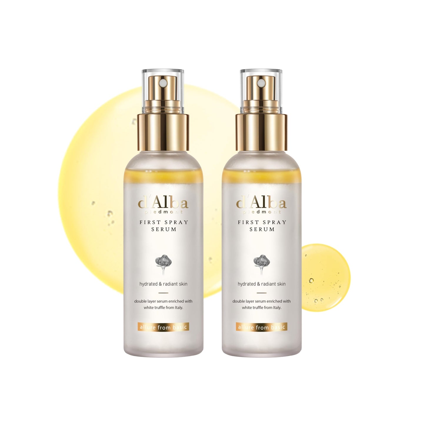 d'Alba Piedmont White Truffle First Spray Serum (3.38 fl oz x 2 Bottles)