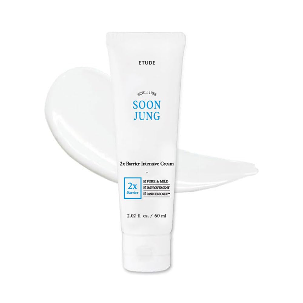 ETUDE SoonJung 2x Barrier Repair Cream for Sensitive Skin, 2.02 fl oz