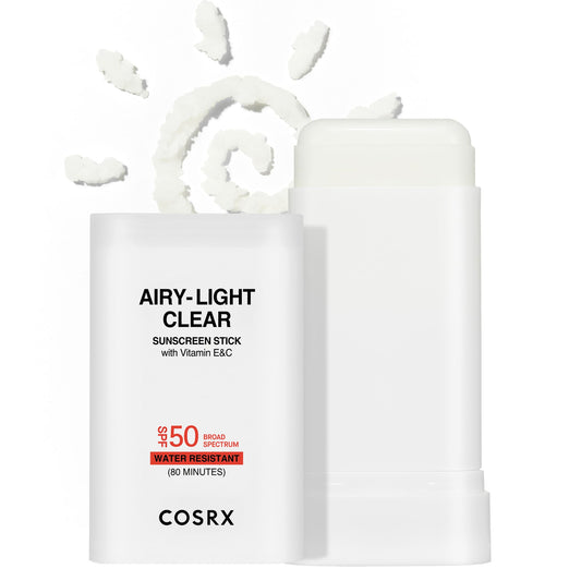 COSRX Airy-Light Clear Sunscreen Stick with Vitamin E&C, SPF 50, 0.67 oz