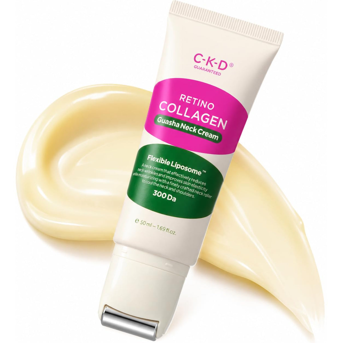 CKD Retinal Collagen Gua Sha Neck Cream, Cooling Massage Head