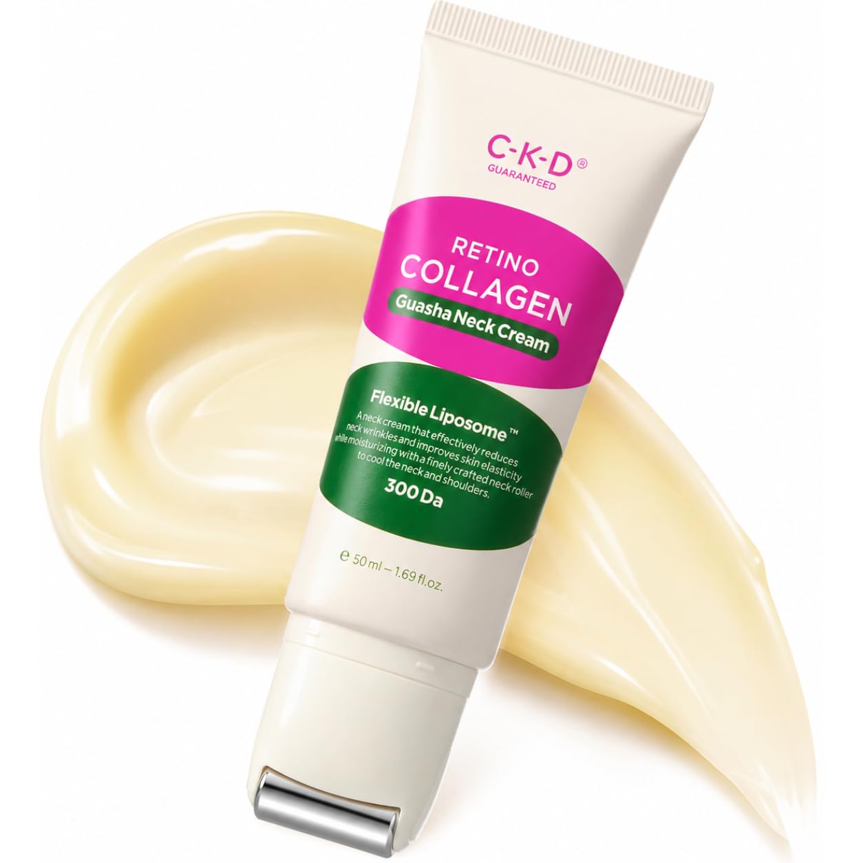 CKD Retinal Collagen Gua Sha Neck Cream, Cooling Massage Head