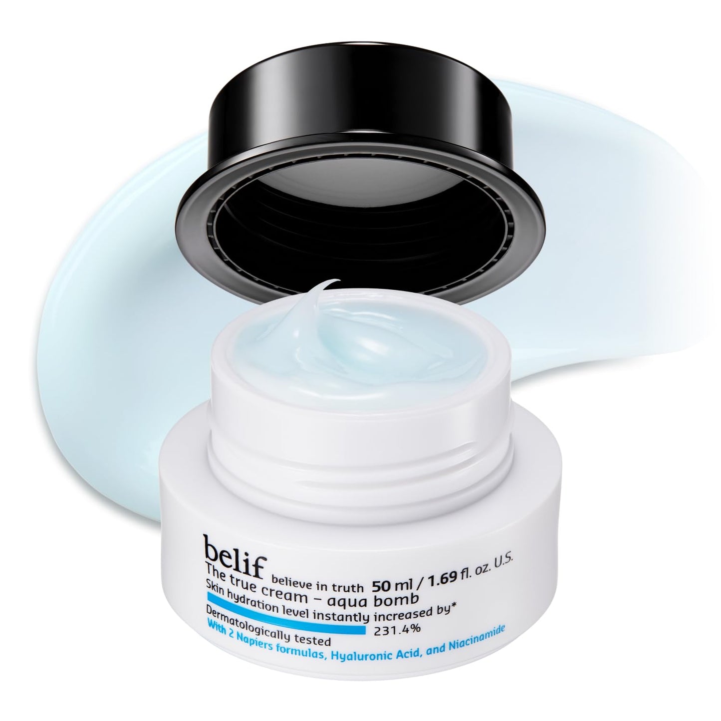 belif Aqua Bomb ? Daily Niacinamide Hydrating Moisturizer, Lightweight Plumping Facial Cream with Hyaluronic Acid & Squalane, Cooling Effect, Anti-Aging, Korean Skincare, 1.68 fl oz (50ml)