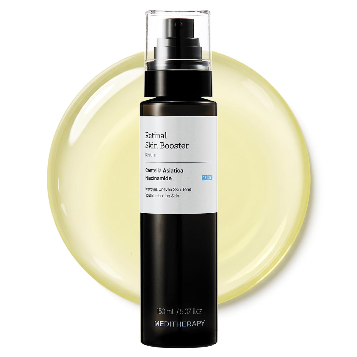 MEDITHERAPY Retinal Skin Booster Serum 5.07 fl oz | Retinaldehyde, Niacinamide, Cica | Korean Hydrating Face & Body Serum for Dull, Uneven Skin, All Skin Types, K-Beauty