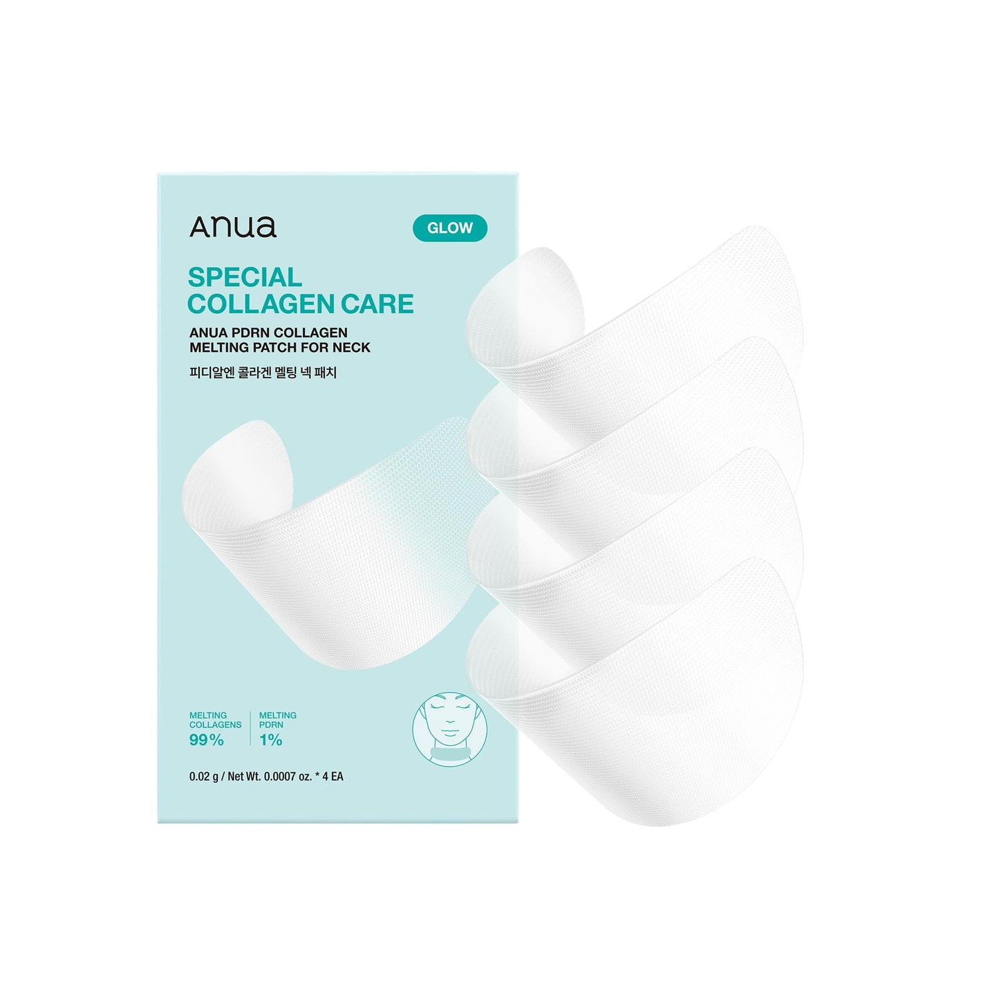 Anua PDRN Collagen Melting Patch for Neck, 0.02g x 4ea