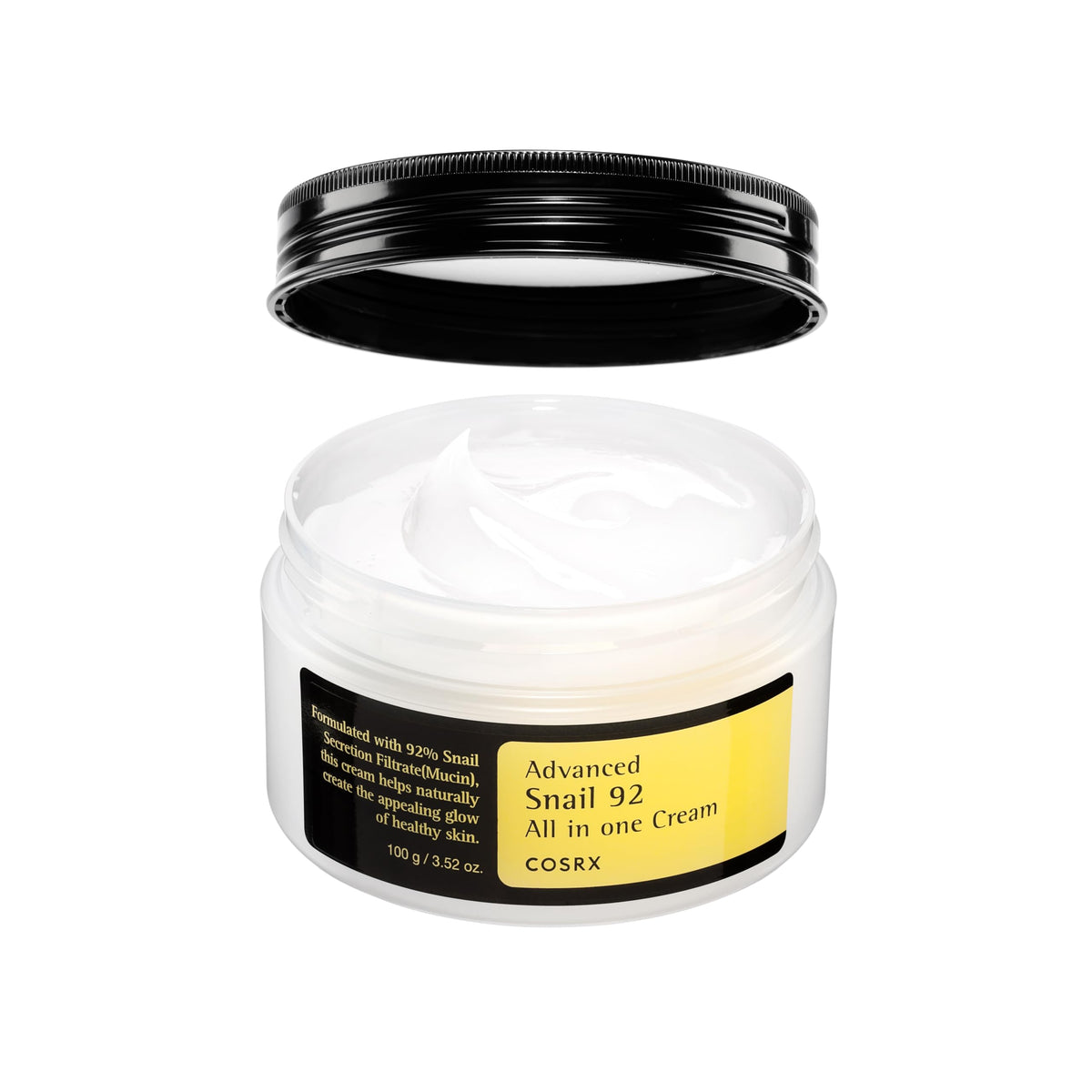 COSRX Snail Mucin 92% Face Moisturizer for Soft & Glowy Skin, 3.52 oz.