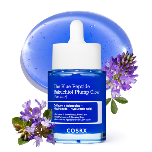 COSRX The Blue Copper Peptide Bakuchiol Serum, Glow & Plumping, 1.69 Fl Oz