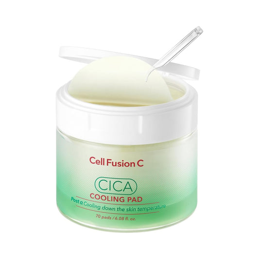 Cell Fusion C Post Alpha CICA Cooling Toner Pad, Redness Relieving & Cooling Korean Toner Pads, Centella Asiatica and Madecassoside, 70 Pads / 6.08 fl.oz.