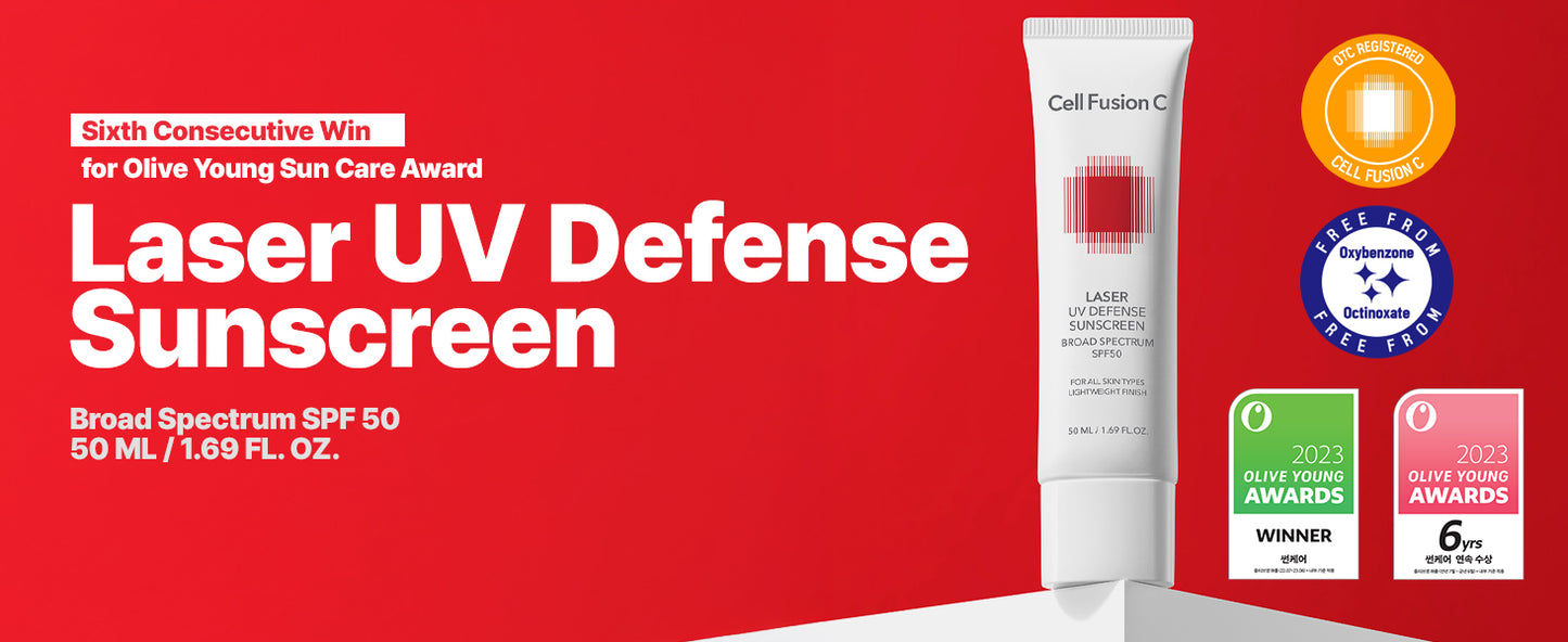 Protector Solar Facial Cell Fusion C Laser UV Defense SPF 50, Sin Rastro Blanco y Acabado Mate, Phyto PDRN para Recuperación de la Piel, Protector Solar Coreano para Rostro, 50ml / 1.69 fl.oz