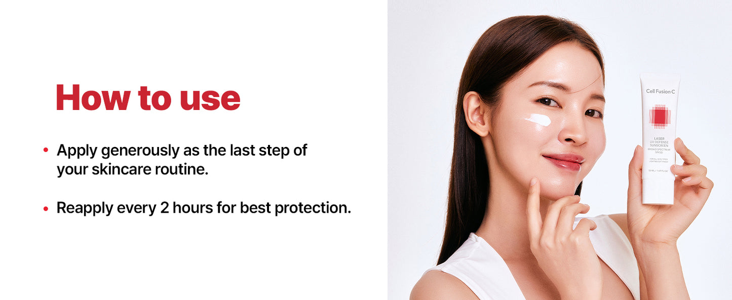 Protector Solar Facial Cell Fusion C Laser UV Defense SPF 50, Sin Rastro Blanco y Acabado Mate, Phyto PDRN para Recuperación de la Piel, Protector Solar Coreano para Rostro, 50ml / 1.69 fl.oz