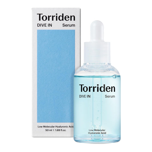 Torriden Sérum DIVE IN Ácido Hialurônico 50ml (1,69 fl.oz.) | Hidratação Profunda para Pele Radiante | Ácido Hialurônico, Pantenol, Alantoína | Sérum Facial Coreano