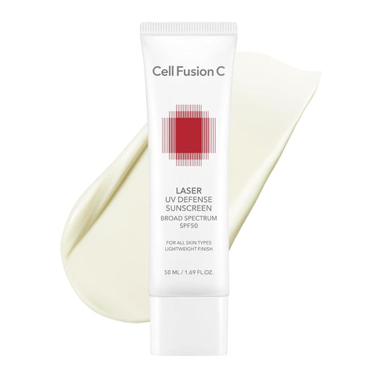 Protector Solar Facial Cell Fusion C Laser UV Defense SPF 50, Sin Rastro Blanco y Acabado Mate, Phyto PDRN para Recuperación de la Piel, Protector Solar Coreano para Rostro, 50ml / 1.69 fl.oz