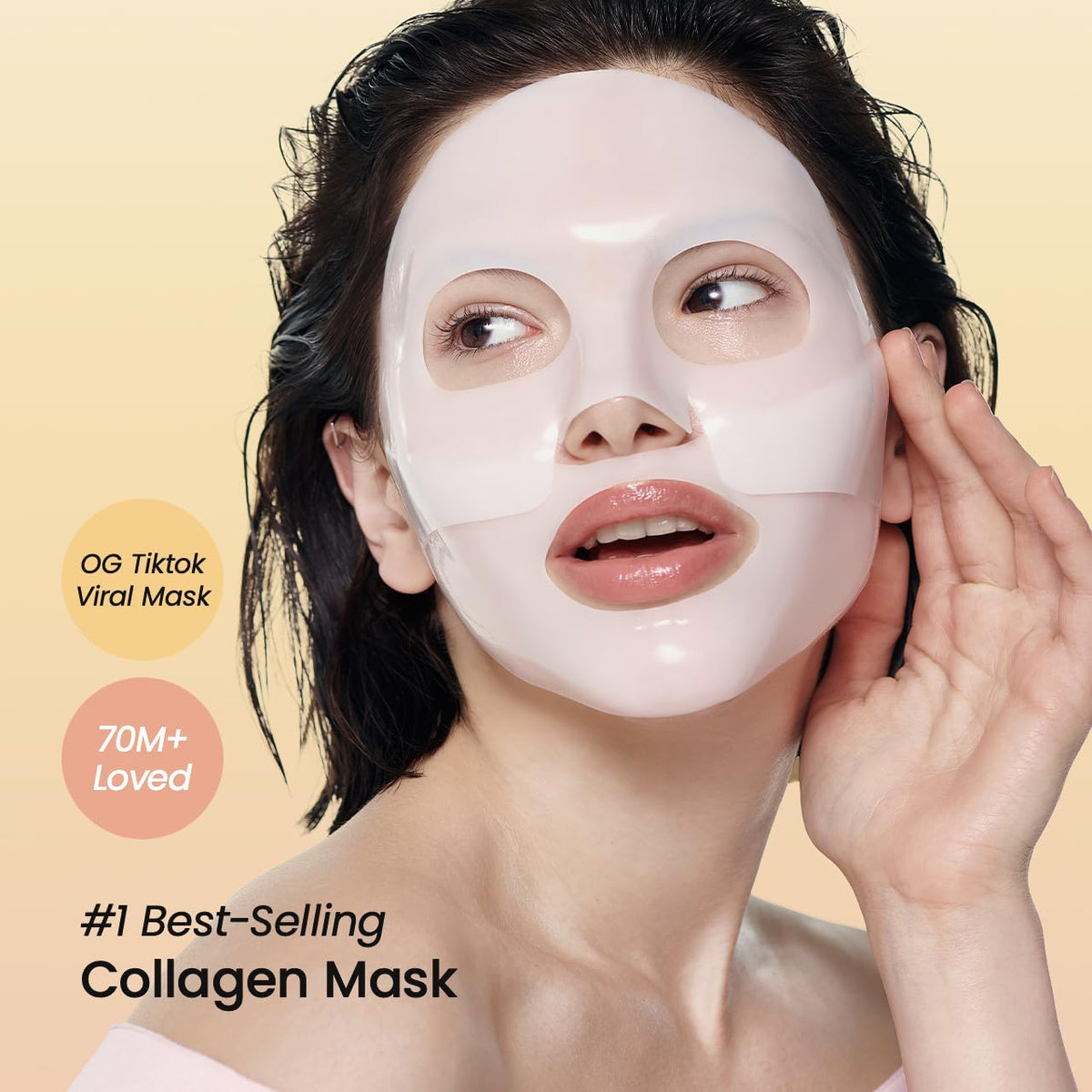 BIODANCE Mascarilla Bio-Collagen Real Deep, Mascarilla Hidratante Nocturna de Hidrogel, Minimiza Poros, Mejora Elasticidad, 34g x4ea