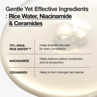 ANUA Rice 70 Glow Milky Toner, para Piel de Cristal, Agua de Arroz, Niacinamida, Ceramidas, Pantenol, Sin Fragancia, No Comedogénico, Seguro para Acné Fúngico, Cuidado de la Piel Coreano, 250ml/8.45fl.oz.