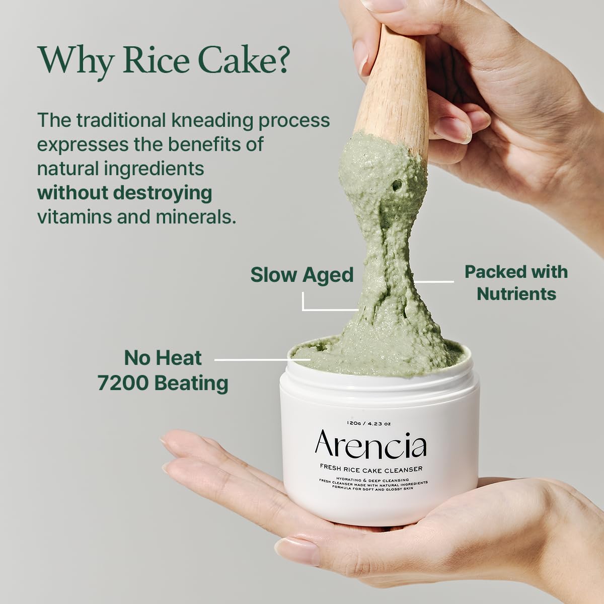 Limpador Mochi de Arroz Verde Fresco